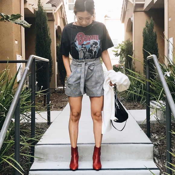 Zara Pants - Zara Paperbag Plaid Shorts
